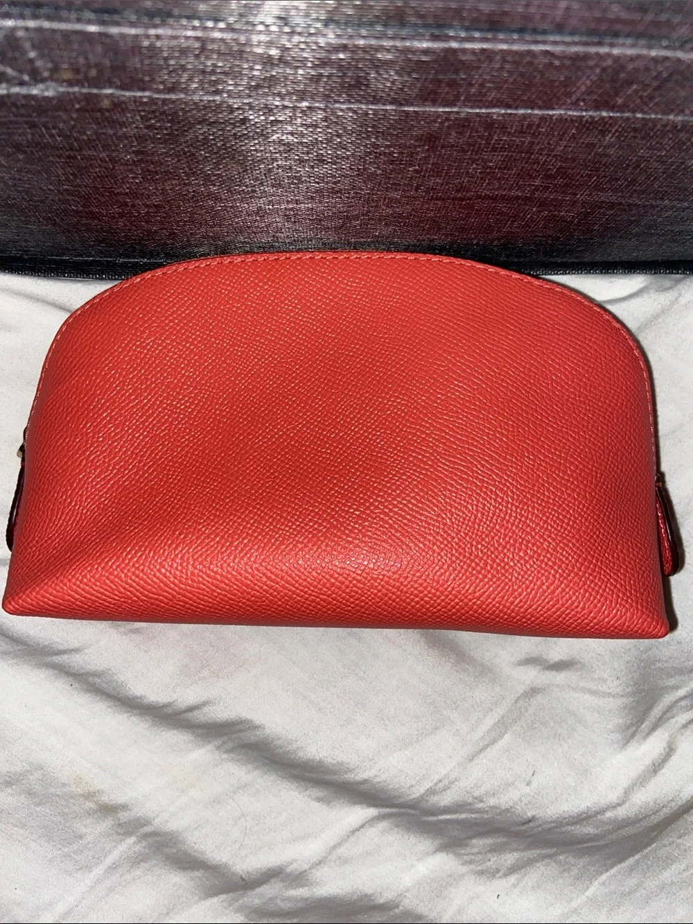 Coach Leather Boxy Cosmetic Case EUC